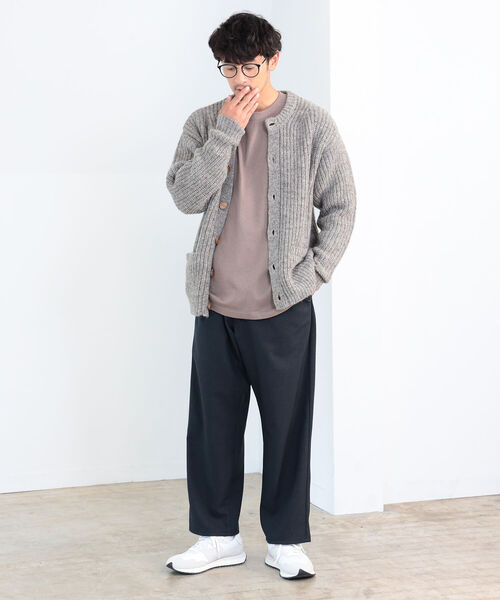 B:MING by BEAMS(ビーミングバイビームス)の「B:MING by BEAMS / 3ゲージ 片畦 クルーネックカーディガン(カーディガン/ボレロ・メンズ・ブラウン/グレー/ナチュラル・SMALL/MEDIUM/LARGE/X-LARGE)」の11枚目の写真