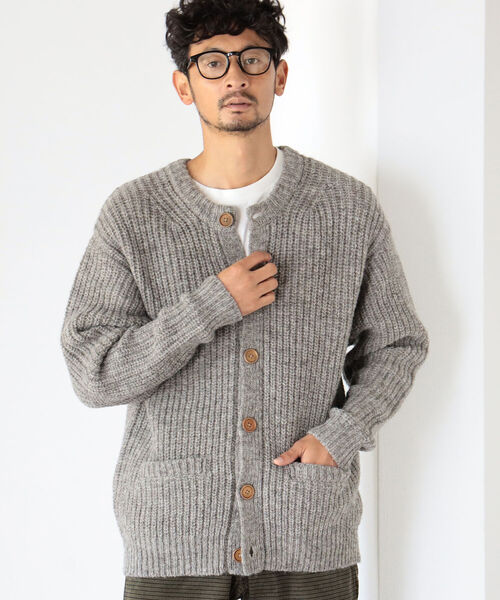 B:MING by BEAMS(ビーミングバイビームス)の「B:MING by BEAMS / 3ゲージ 片畦 クルーネックカーディガン(カーディガン/ボレロ・メンズ・ブラウン/グレー/ナチュラル・SMALL/MEDIUM/LARGE/X-LARGE)」の21枚目の写真
