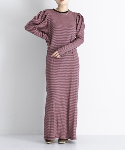 MILLER（ミラー）の「『URBS別注』Miller　exclusive puff onepiece（ワンピース・レディース・ブラウン/レッド/グリーン・FREE）」の7枚目の写真