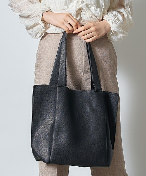 MAISON BREEZE（メゾンブリーズ）の「【MAISON BREEZE】大容量PUレザートートバッグ KNF（トートバッグ・レディース・ベージュ/ブラウン/ブラック・FREE）」の14枚目の写真