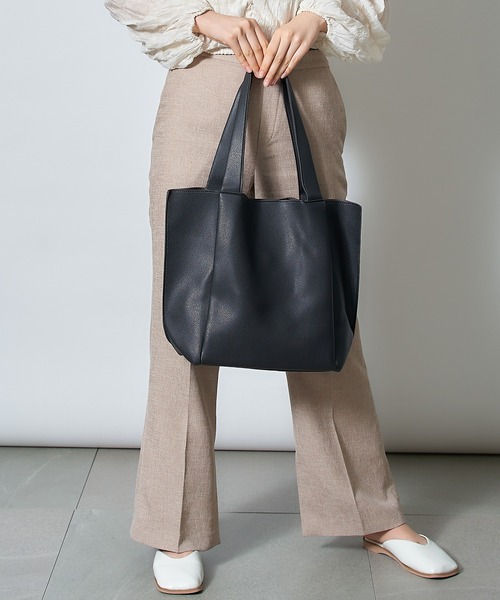 MAISON BREEZE（メゾンブリーズ）の「【MAISON BREEZE】大容量PUレザートートバッグ KNF（トートバッグ・レディース・ベージュ/ブラウン/ブラック・FREE）」の16枚目の写真