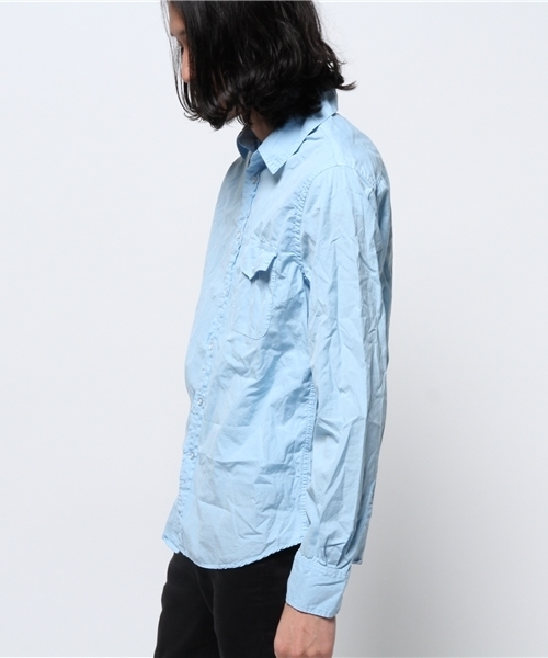 SAVE KHAKI UNITED(セーブカーキユナイテッド)の「【SAVEKHAKI】ポプリンワークシャツ(シャツ/ブラウス・メンズ・ブラック系その他/ホワイト/グリーン/サックスブルー・MEDIUM/SMALL/X-SMALL/L)」の6枚目の写真