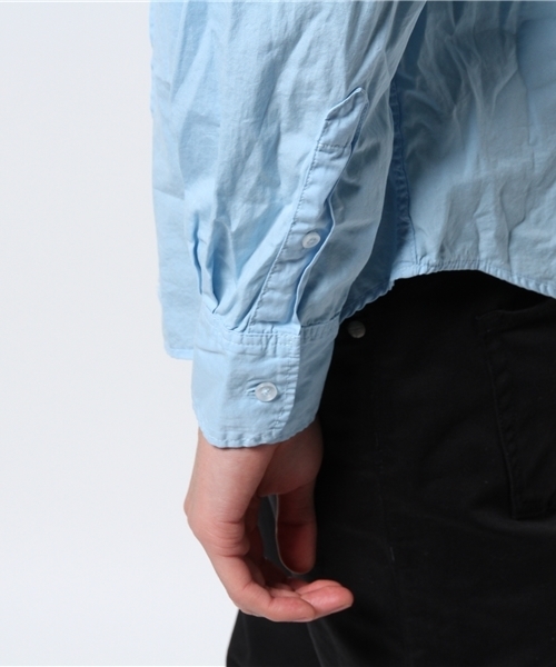 SAVE KHAKI UNITED(セーブカーキユナイテッド)の「【SAVEKHAKI】ポプリンワークシャツ(シャツ/ブラウス・メンズ・ブラック系その他/ホワイト/グリーン/サックスブルー・MEDIUM/SMALL/X-SMALL/L)」の9枚目の写真
