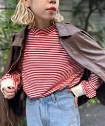 CIAOPANIC | ボーダープチハイネックTEE(Tシャツ/カットソー)