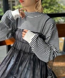 CIAOPANIC | ボーダープチハイネックTEE(Tシャツ/カットソー)