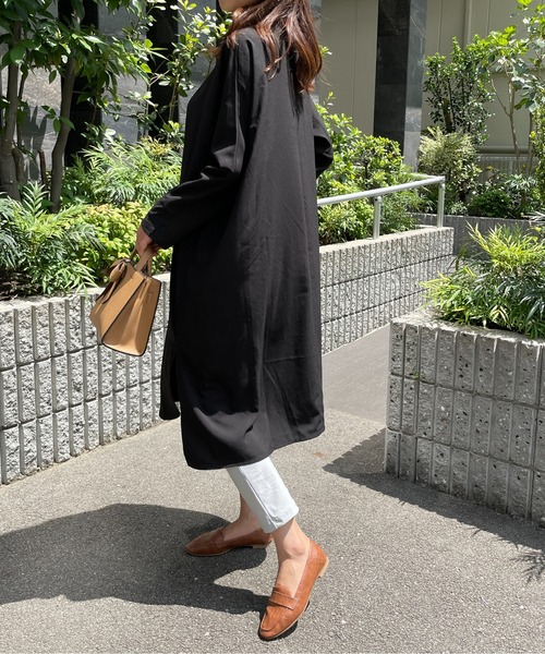 StyleSea（スタイルシー）の「ツーピーススリーブシャツワンピース（シャツワンピース・レディース・ブラック・FREE）」の8枚目の写真