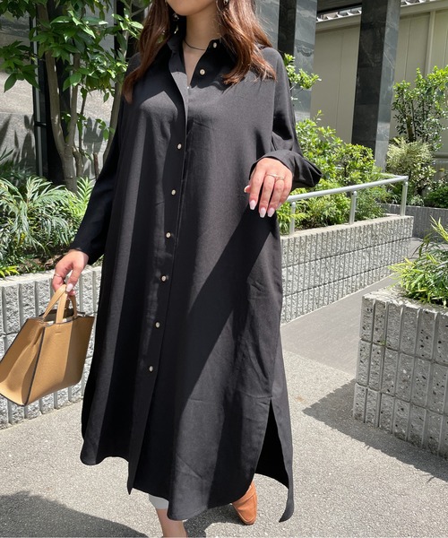 StyleSea（スタイルシー）の「ツーピーススリーブシャツワンピース（シャツワンピース・レディース・ブラック・FREE）」の18枚目の写真