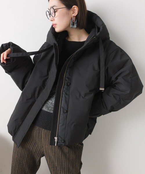 FURRY（ファーリー）の「ヒートボンディングショートダウン（トレンチコート・レディース・ブラック/アイボリー/カーキ・FREE）」の3枚目の写真