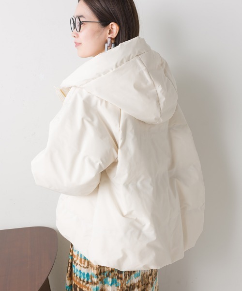 FURRY（ファーリー）の「ヒートボンディングショートダウン（トレンチコート・レディース・ブラック/アイボリー/カーキ・FREE）」の7枚目の写真