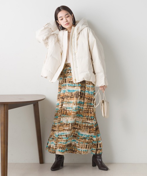 FURRY（ファーリー）の「ヒートボンディングショートダウン（トレンチコート・レディース・ブラック/アイボリー/カーキ・FREE）」の9枚目の写真