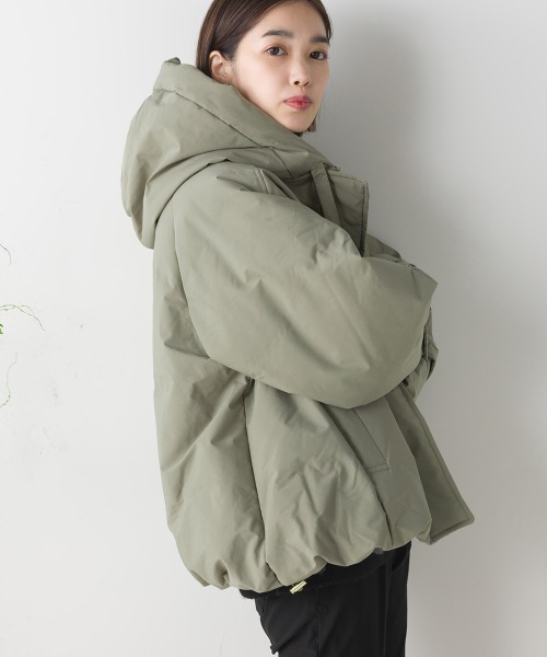 FURRY（ファーリー）の「ヒートボンディングショートダウン（トレンチコート・レディース・ブラック/アイボリー/カーキ・FREE）」の11枚目の写真