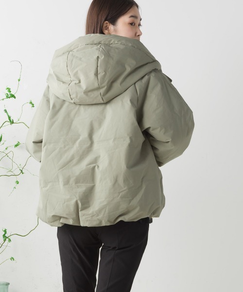 FURRY（ファーリー）の「ヒートボンディングショートダウン（トレンチコート・レディース・ブラック/アイボリー/カーキ・FREE）」の13枚目の写真