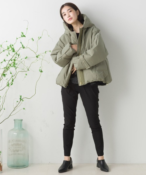 FURRY（ファーリー）の「ヒートボンディングショートダウン（トレンチコート・レディース・ブラック/アイボリー/カーキ・FREE）」の14枚目の写真