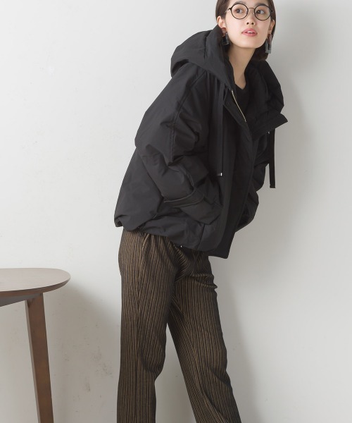 FURRY（ファーリー）の「ヒートボンディングショートダウン（トレンチコート・レディース・ブラック/アイボリー/カーキ・FREE）」の18枚目の写真