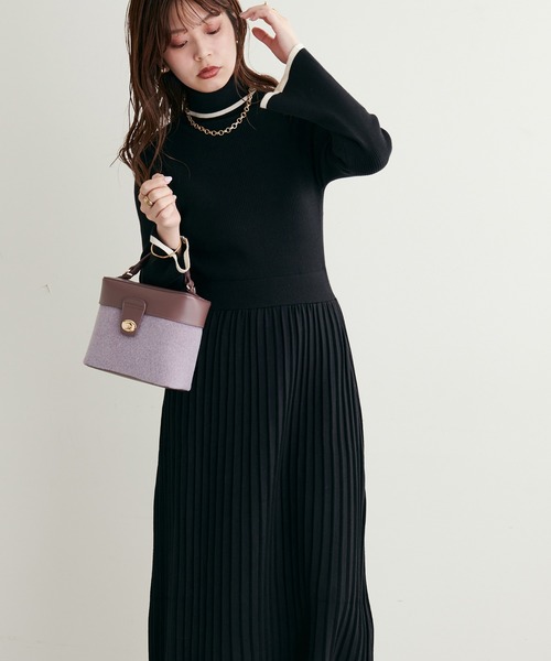 natural couture（ナチュラルクチュール）の「WEB限定/2022AWアイテム/フレアスリーブニットワンピース（ワンピース・レディース・グレー/モカ/その他1/ブラック・FREE）」の7枚目の写真