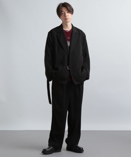 HARE（ハレ）の「2WAYトロミタイロッケンジャケット(HARE)（テーラードジャケット・メンズ・ライトグレー/ブラック/パープル系その他・SMALL/MEDIUM）」の6枚目の写真