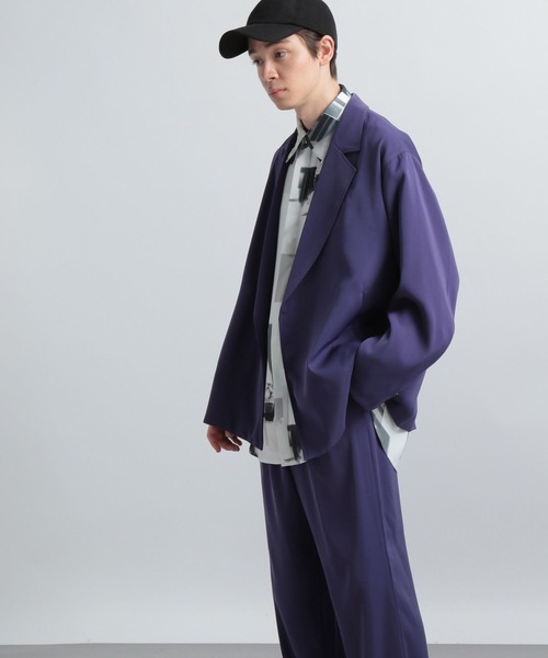 HARE（ハレ）の「2WAYトロミタイロッケンジャケット(HARE)（テーラードジャケット・メンズ・ライトグレー/ブラック/パープル系その他・SMALL/MEDIUM）」の16枚目の写真