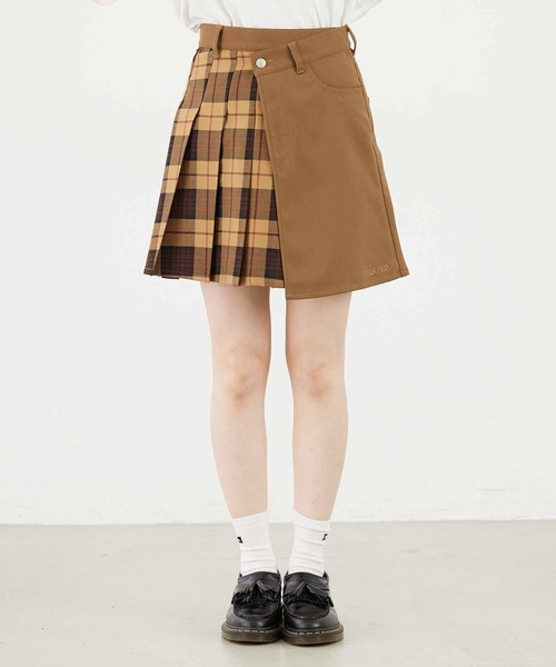 MILKFED.（ミルクフェド）の「LAYERED PLEATED WRAP SKIRT（スカート・レディース・ベージュ/ネイビー/グレー・S/M）」の4枚目の写真