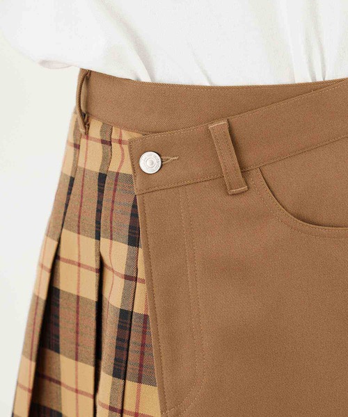 MILKFED.（ミルクフェド）の「LAYERED PLEATED WRAP SKIRT（スカート・レディース・ベージュ/ネイビー/グレー・S/M）」の9枚目の写真