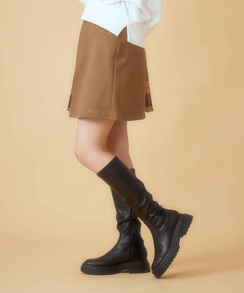 MILKFED.（ミルクフェド）の「LAYERED PLEATED WRAP SKIRT（スカート・レディース・ベージュ/ネイビー/グレー・S/M）」の20枚目の写真