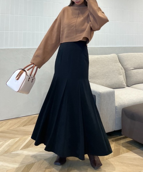 EIMY ISTOIRE（エイミーイストワール）の「バックスリットショートニットプルオーバー（ニット/セーター・レディース・モカ/イエロー/オレンジ/ホワイト/グリーン/ブラック・FREE）」の13枚目の写真