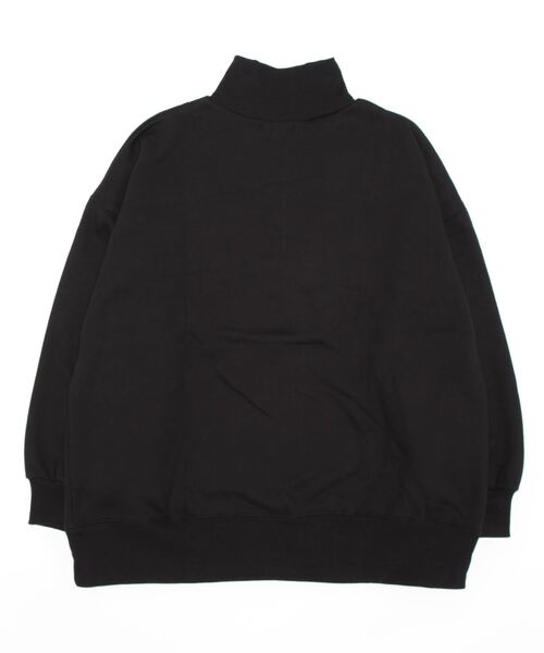 JUGLANS(ユグランス)の「☆ ヘビーユースに最適。ハーフZIP BIG プルオーバー 252102(スウェット・レディース・ブラック/グリーン/オートミール・FREE)」の4枚目の写真