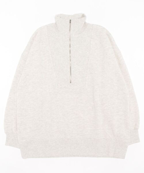 JUGLANS(ユグランス)の「☆ ヘビーユースに最適。ハーフZIP BIG プルオーバー 252102(スウェット・レディース・ブラック/グリーン/オートミール・FREE)」の9枚目の写真