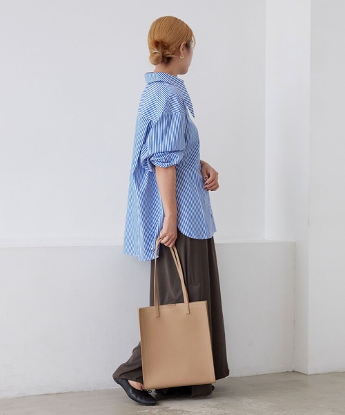 EFOLE（エフォル）の「ステッチ 縦型 トート バッグ（トートバッグ・レディース・ブラック/ベージュ/ブラウン・FREE）」の14枚目の写真