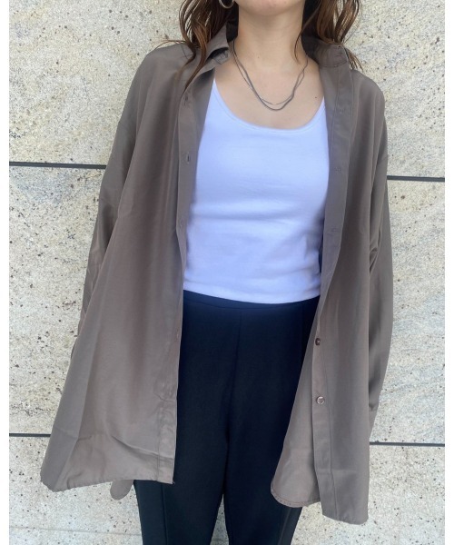 LiSeek（リシーク）の「【LiSeeK】スリーブ釦シャツ（シャツ/ブラウス・レディース・ホワイト/ブラック/ブラウン・FREE）」の19枚目の写真