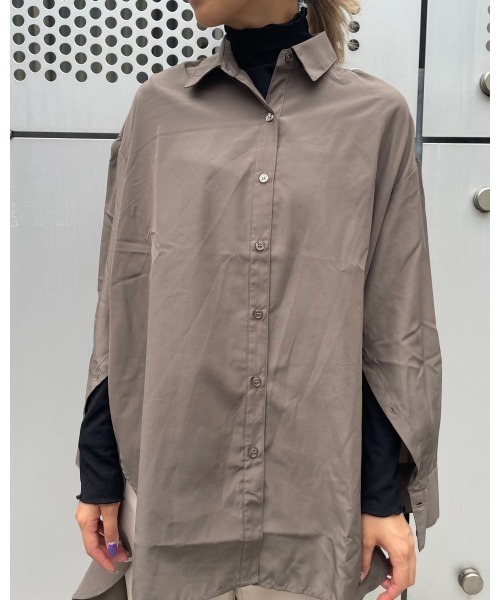 LiSeek（リシーク）の「【LiSeeK】スリーブ釦シャツ（シャツ/ブラウス・レディース・ホワイト/ブラック/ブラウン・FREE）」の13枚目の写真