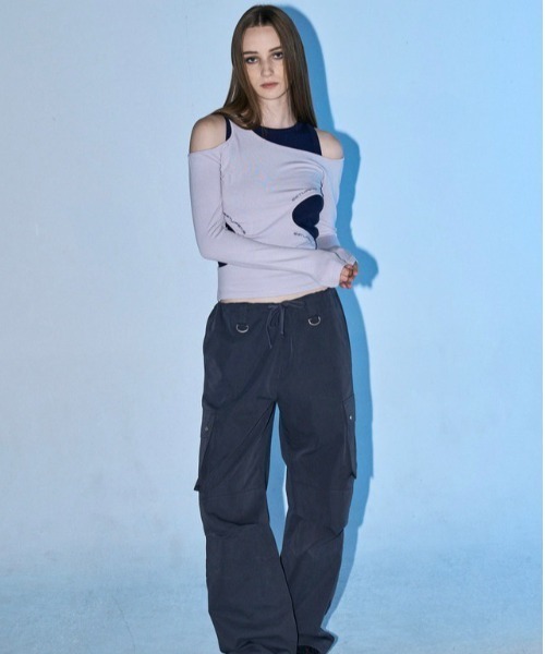 setupexe オフショルダースウェット ブラック setupexe オフ