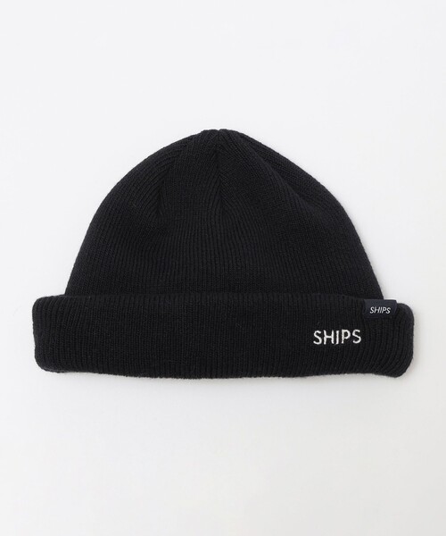 SHIPS（シップス）の「*SHIPS: ワンポイント SHIPS ロゴ 刺繍 ロール ワッチ キャップ（ニットキャップ/ビーニー・メンズ・オレンジ/ブルー/グリーン/ネイビー/ブラウン/チャコールグレー/ブラック・ONE SIZE）」の2枚目の写真