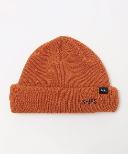 SHIPS（シップス）の「*SHIPS: ワンポイント SHIPS ロゴ 刺繍 ロール ワッチ キャップ（ニットキャップ/ビーニー・メンズ・オレンジ/ブルー/グリーン/ネイビー/ブラウン/チャコールグレー/ブラック・ONE SIZE）」の8枚目の写真