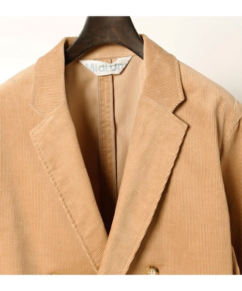 MidiUmi（ミディウミ）の「コーデュロイジャケット（その他アウター・レディース・チャコールグレー/ブラック/ベージュ・FREE）」の4枚目の写真