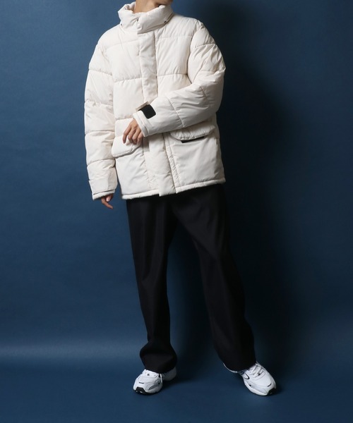 ANPAS(アンパス)の「2WAY Big Hooded Eco Down Jacket/2WAY ビッグフード エコダウンジャケット レディース メンズ(ダウンジャケット/コート・メンズ・オフホワイト/ブラック・L/LL/M)」の22枚目の写真