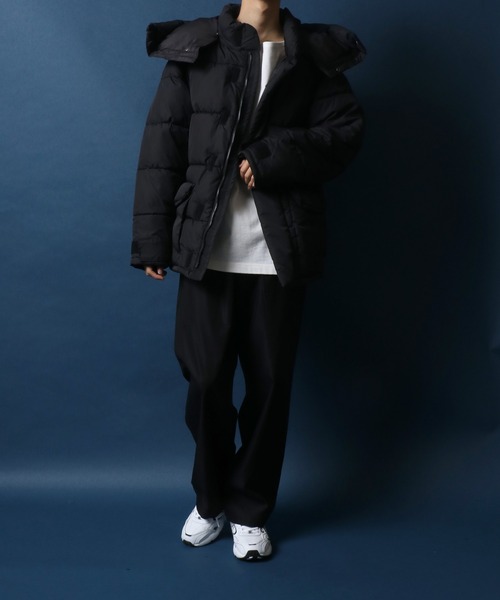 ANPAS(アンパス)の「2WAY Big Hooded Eco Down Jacket/2WAY ビッグフード エコダウンジャケット レディース メンズ(ダウンジャケット/コート・メンズ・オフホワイト/ブラック・L/LL/M)」の21枚目の写真