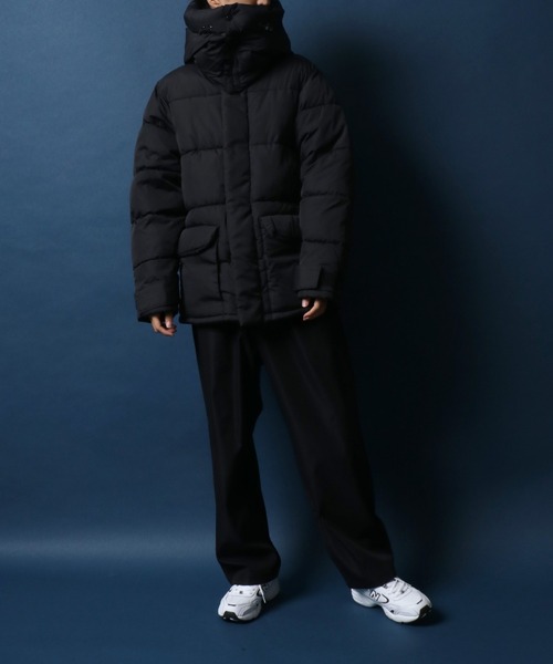 ANPAS(アンパス)の「2WAY Big Hooded Eco Down Jacket/2WAY ビッグフード エコダウンジャケット レディース メンズ(ダウンジャケット/コート・メンズ・オフホワイト/ブラック・L/LL/M)」の19枚目の写真