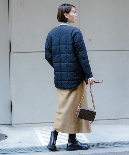 F by ROSSO（エフバイロッソ）の「『別注』frostline×F by ROSSO　リバーシブルキルティングブルゾン（ブルゾン・レディース・ブラック系その他/グリーン系その他・FREE）」の5枚目の写真