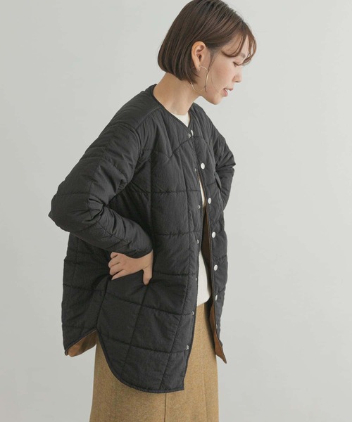 F by ROSSO（エフバイロッソ）の「『別注』frostline×F by ROSSO　リバーシブルキルティングブルゾン（ブルゾン・レディース・ブラック系その他/グリーン系その他・FREE）」の6枚目の写真