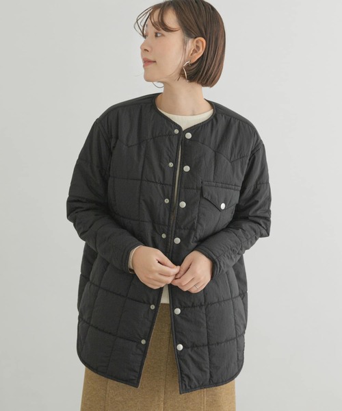 F by ROSSO（エフバイロッソ）の「『別注』frostline×F by ROSSO　リバーシブルキルティングブルゾン（ブルゾン・レディース・ブラック系その他/グリーン系その他・FREE）」の8枚目の写真