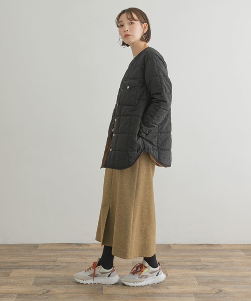 F by ROSSO（エフバイロッソ）の「『別注』frostline×F by ROSSO　リバーシブルキルティングブルゾン（ブルゾン・レディース・ブラック系その他/グリーン系その他・FREE）」の13枚目の写真