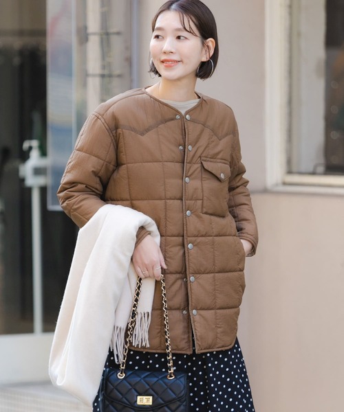 F by ROSSO（エフバイロッソ）の「『別注』frostline×F by ROSSO　リバーシブルキルティングブルゾン（ブルゾン・レディース・ブラック系その他/グリーン系その他・FREE）」の14枚目の写真