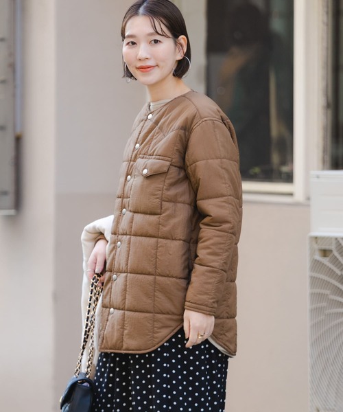 F by ROSSO（エフバイロッソ）の「『別注』frostline×F by ROSSO　リバーシブルキルティングブルゾン（ブルゾン・レディース・ブラック系その他/グリーン系その他・FREE）」の15枚目の写真