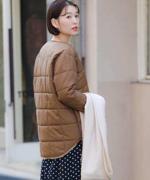 F by ROSSO（エフバイロッソ）の「『別注』frostline×F by ROSSO　リバーシブルキルティングブルゾン（ブルゾン・レディース・ブラック系その他/グリーン系その他・FREE）」の16枚目の写真