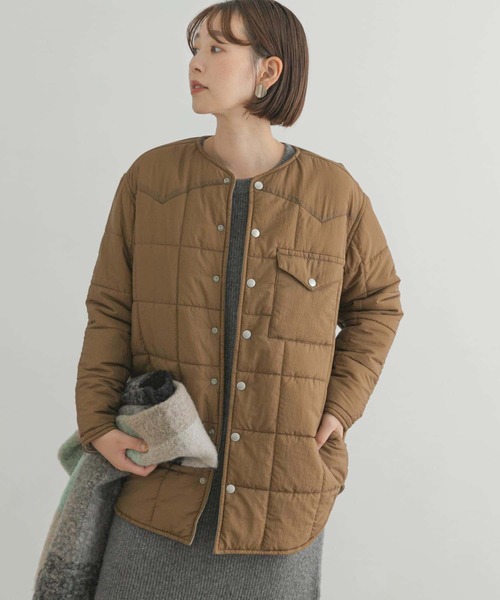 F by ROSSO（エフバイロッソ）の「『別注』frostline×F by ROSSO　リバーシブルキルティングブルゾン（ブルゾン・レディース・ブラック系その他/グリーン系その他・FREE）」の18枚目の写真