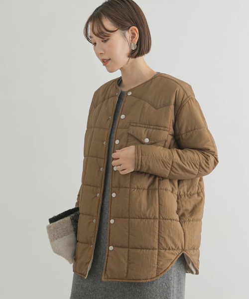 F by ROSSO（エフバイロッソ）の「『別注』frostline×F by ROSSO　リバーシブルキルティングブルゾン（ブルゾン・レディース・ブラック系その他/グリーン系その他・FREE）」の20枚目の写真