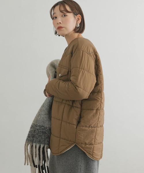 F by ROSSO（エフバイロッソ）の「『別注』frostline×F by ROSSO　リバーシブルキルティングブルゾン（ブルゾン・レディース・ブラック系その他/グリーン系その他・FREE）」の22枚目の写真