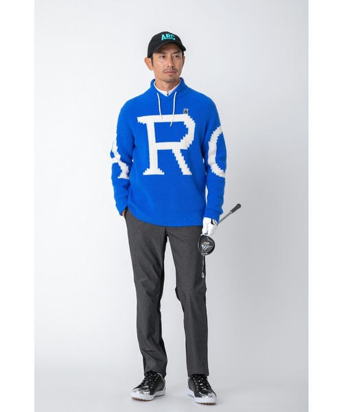 美品　アルチビオ　archivio ゴルフセーター　ゴルフトップス　ゴルフニット 超美品】アルチビオ セーター 白×レッド ラインストーンロゴ ニット