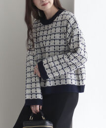 fredy emue | ツイードニット クルーネックプルオーバー(ニット/セーター)