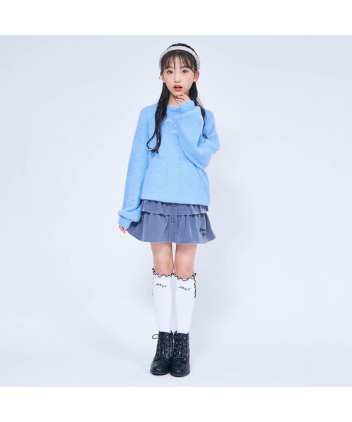 algy（アルジー）の「サイドメローハイソックス（ソックス/靴下・キッズ・グレー/ブラック/オフホワイト・24/21）」の9枚目の写真